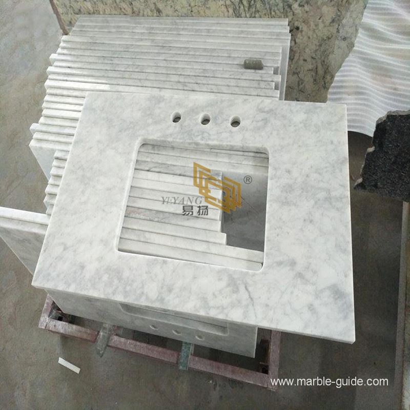 New carrara white marble bathroom vanity top 02 product-1-1