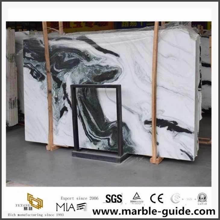 China Panda White Marble Stone Marble Slabs For Floor Tiles