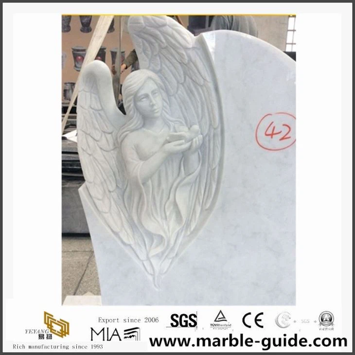 Factory Direct White Marble Headstones And Drop Kerbstone Prices