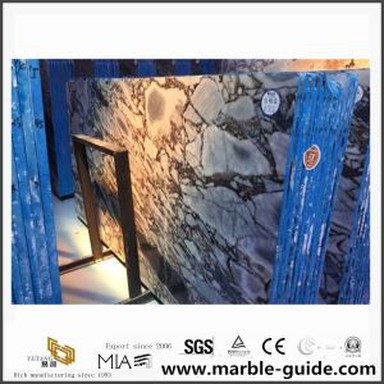 Cena konkurencyjna naturalna srebrna niebieska marmurowa płyta do rozmiaru materiału projektu budowlanego