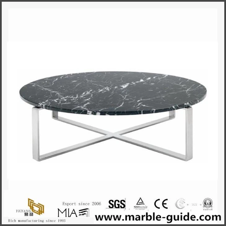 Popularny nowoczesny marmurowy czarny stół z taniego kosztu