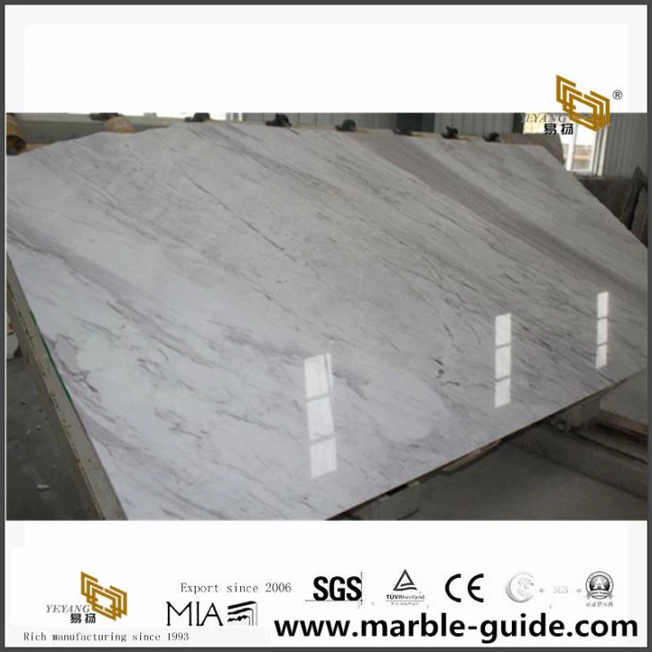 High Glossy Polished Volakas White Marble Slabs for Sale