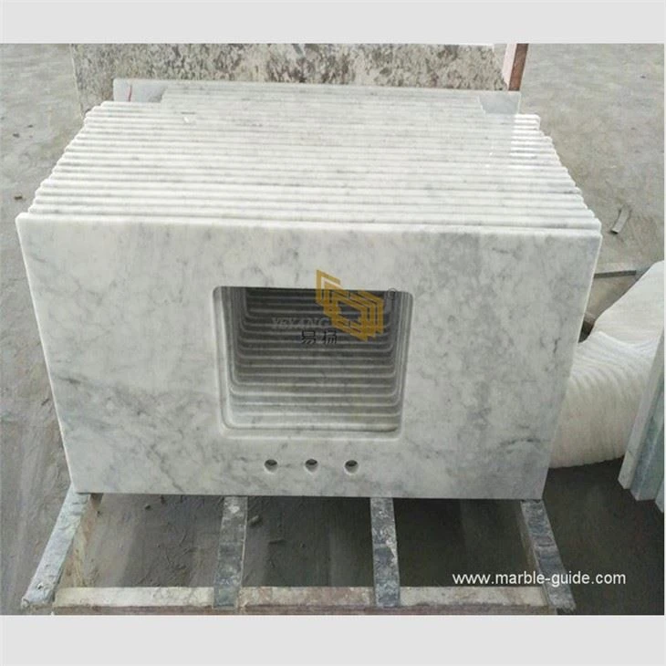 Prefab Carrara White Marble Vanity Top