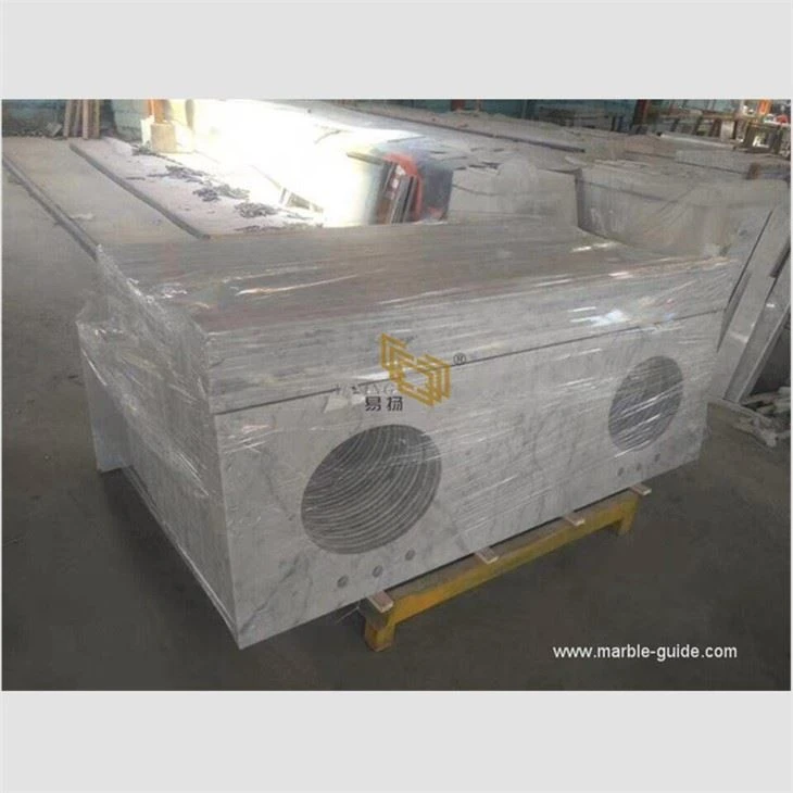 Prefab Carrara White Marble Vanity Top