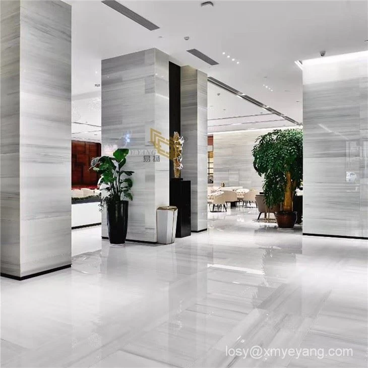 White Wood Nano Glass Marble Tiles For Floor And Wall