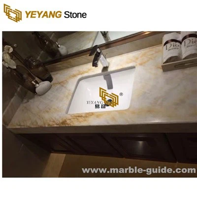 Bursztynowy onyksowy marmur do projektów wnętrz